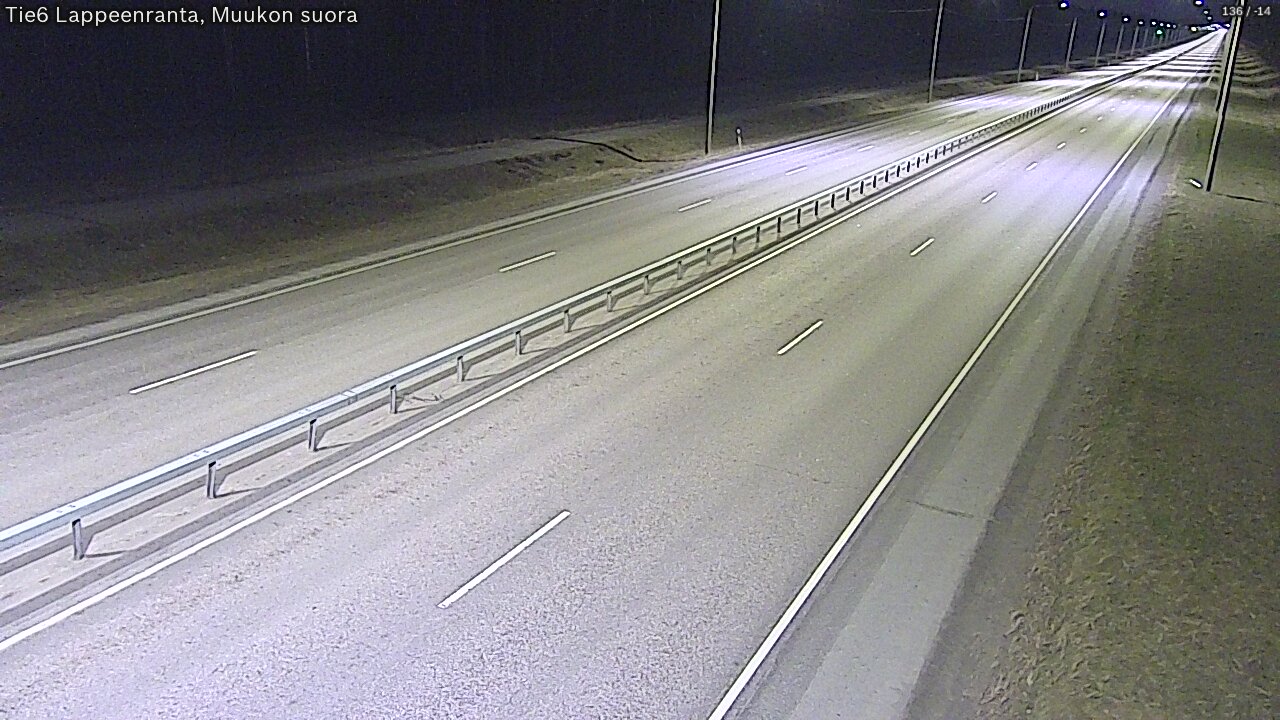 Weather Camera Image Road 6 Lappeenranta, Muukko straight, Lappeenranta, Etelä-Karjala