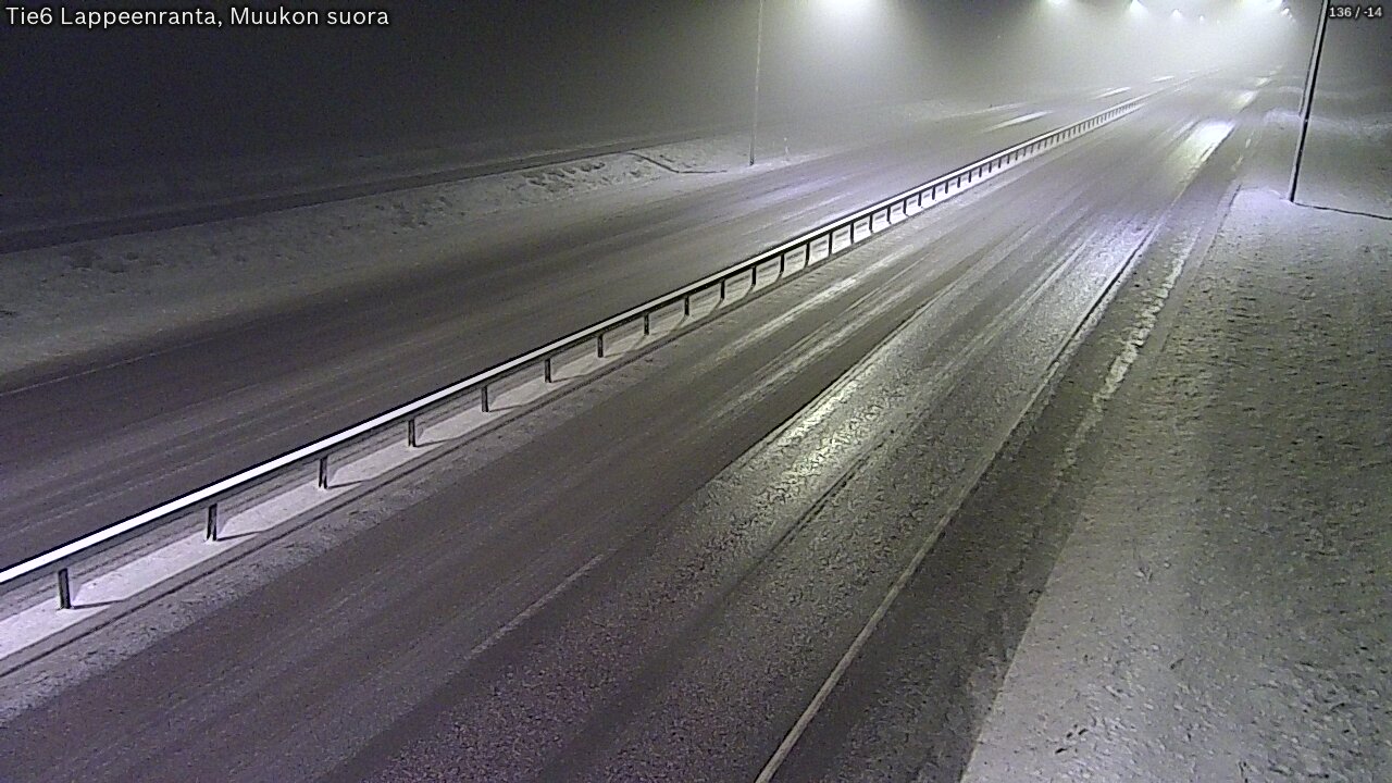 Weather Camera Image Tie 6 Villmanstrand, Muukko rakan, Lappeenranta, Etelä-Karjala