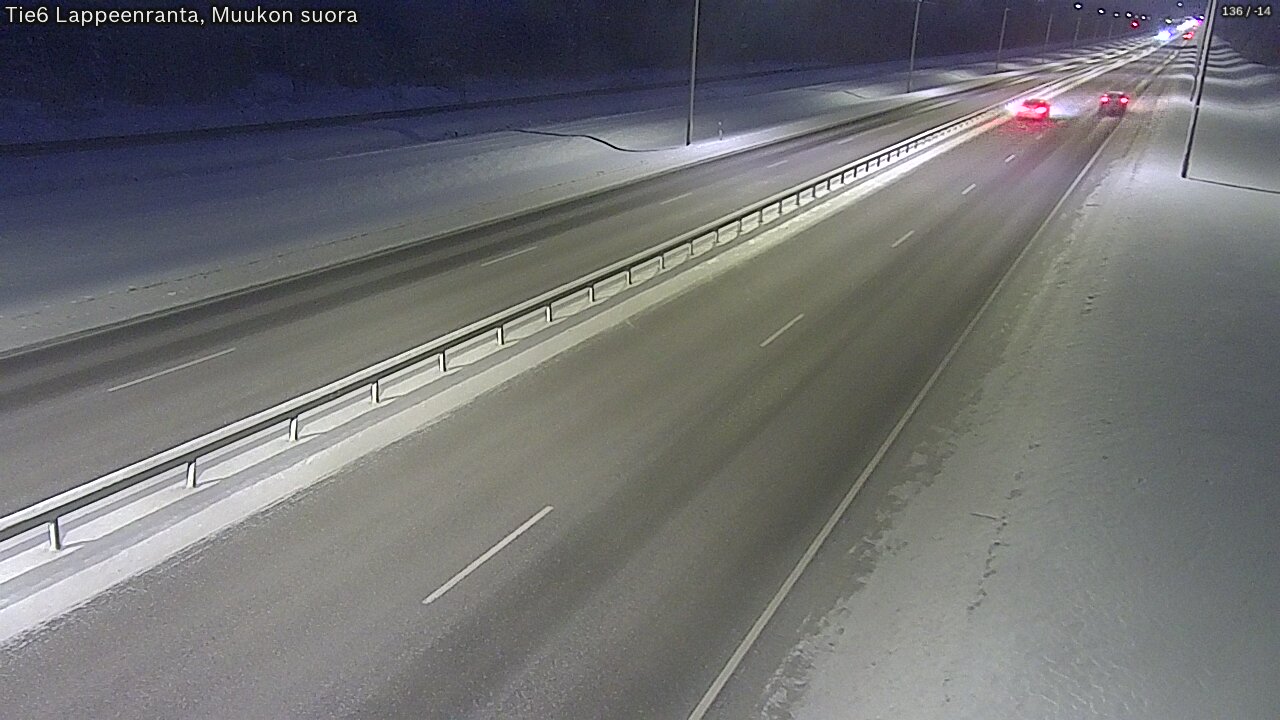 Weather Camera Image Road 6 Lappeenranta, Muukko straight, Lappeenranta, Etelä-Karjala