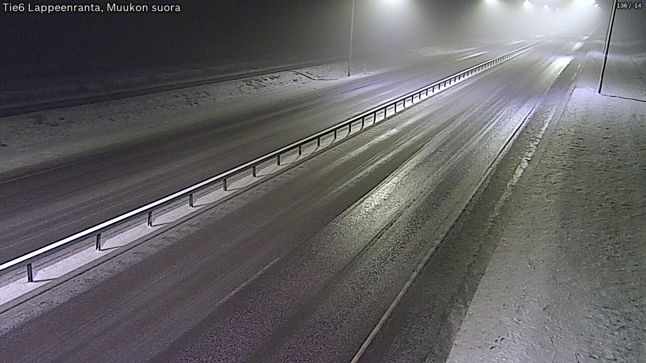 Weather Camera Image Tie 6 Villmanstrand, Muukko rakan, Lappeenranta, Etelä-Karjala