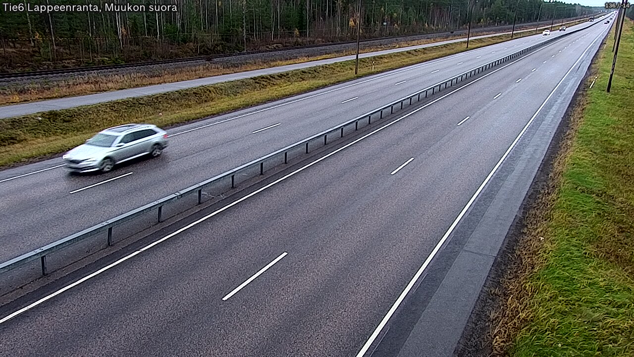 Weather Camera Image Road 6 Lappeenranta, Muukko straight, Lappeenranta, Etelä-Karjala