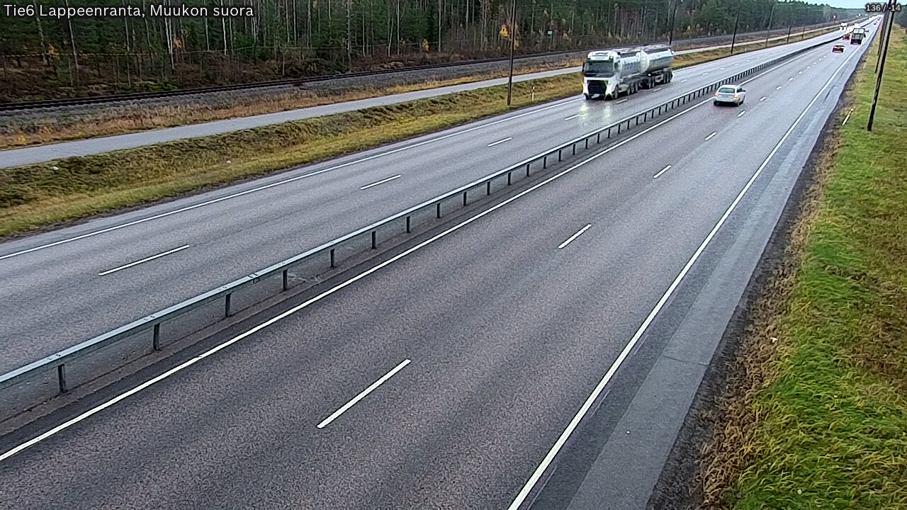 Weather Camera Image Tie 6 Villmanstrand, Muukko rakan, Lappeenranta, Etelä-Karjala