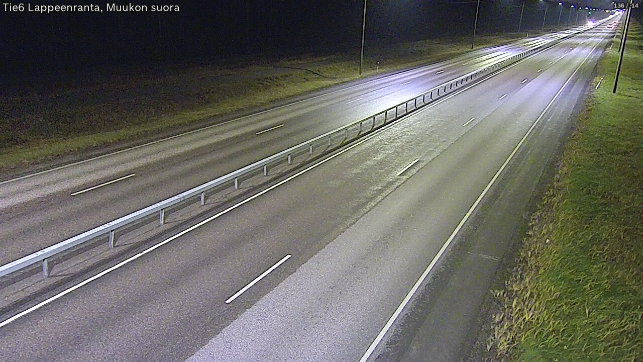 Weather Camera Image Road 6 Lappeenranta, Muukko straight, Lappeenranta, Etelä-Karjala
