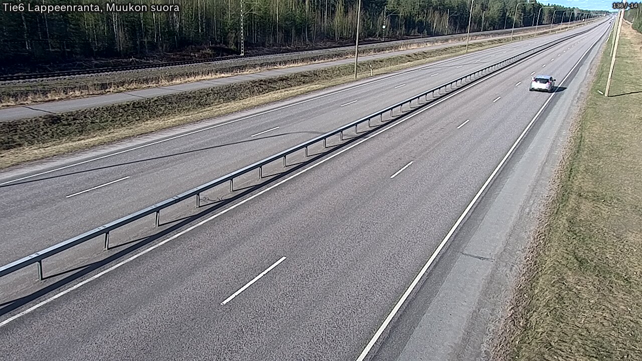 Weather Camera Image Tie 6 Villmanstrand, Muukko rakan, Lappeenranta, Etelä-Karjala