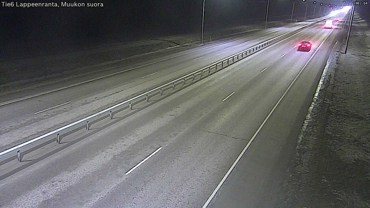 Weather Camera Image Road 6 Lappeenranta, Muukko straight, Lappeenranta, Etelä-Karjala