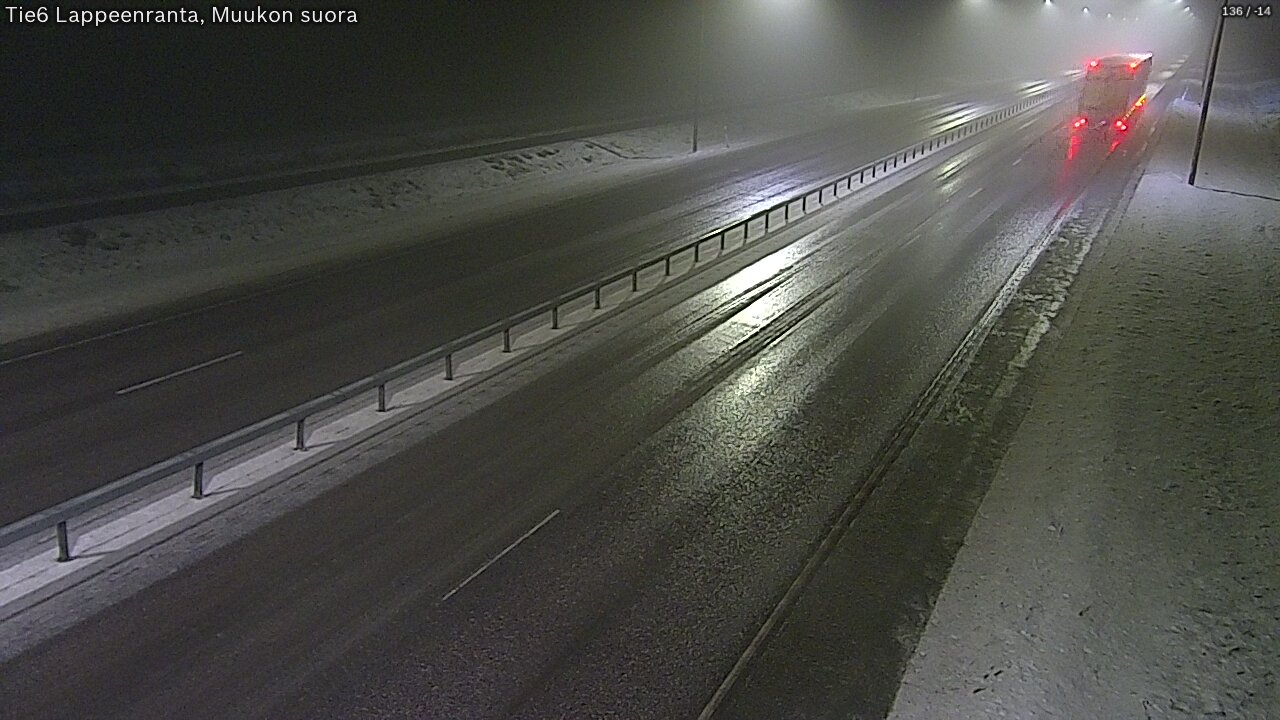 Weather Camera Image Tie 6 Villmanstrand, Muukko rakan, Lappeenranta, Etelä-Karjala