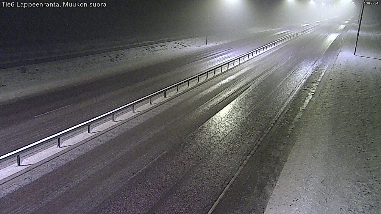 Weather Camera Image Tie 6 Villmanstrand, Muukko rakan, Lappeenranta, Etelä-Karjala