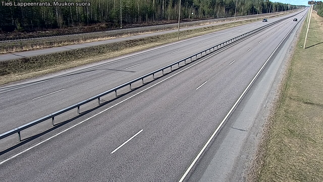 Weather Camera Image Tie 6 Villmanstrand, Muukko rakan, Lappeenranta, Etelä-Karjala