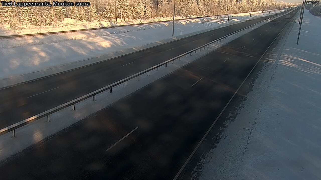 Weather Camera Image Road 6 Lappeenranta, Muukko straight, Lappeenranta, Etelä-Karjala