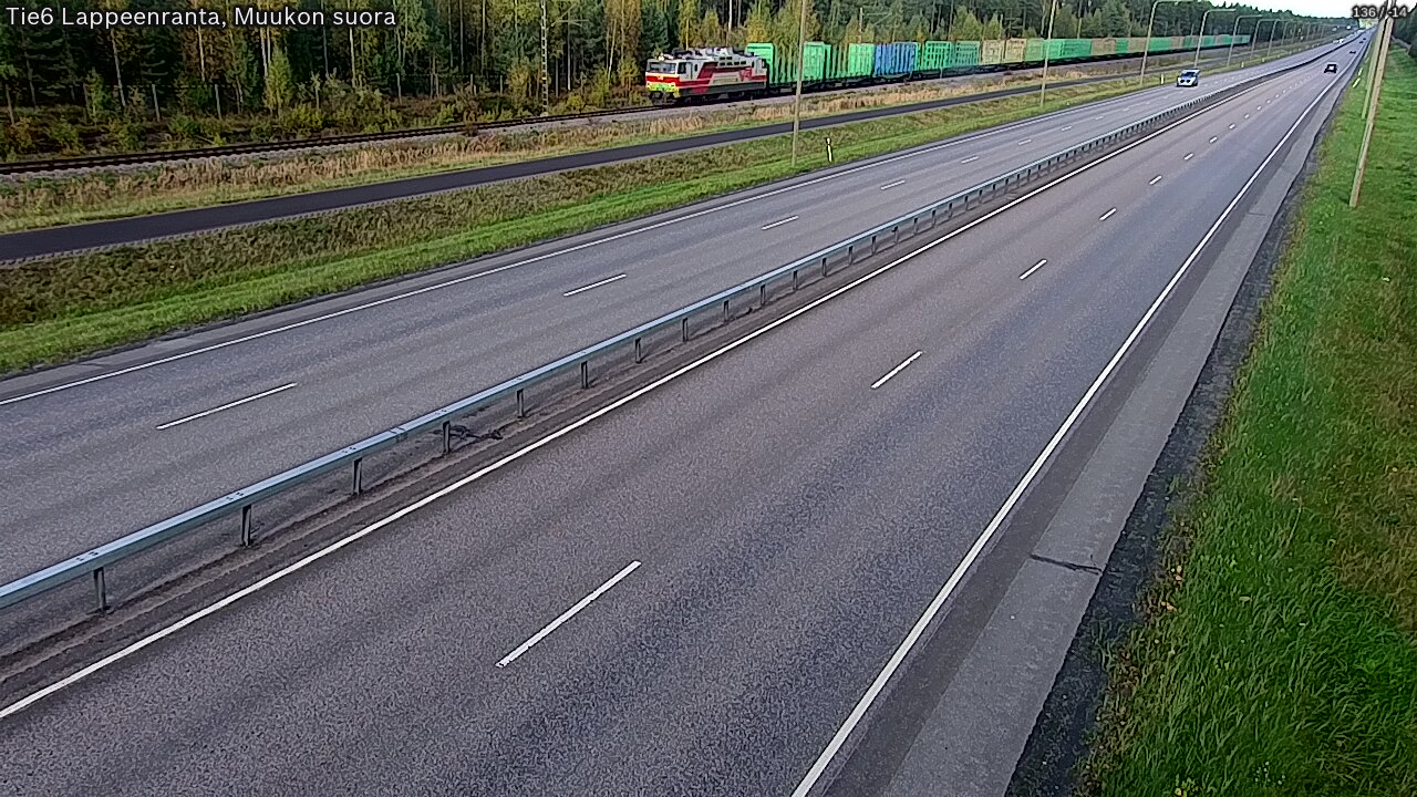 Weather Camera Image Road 6 Lappeenranta, Muukko straight, Lappeenranta, Etelä-Karjala