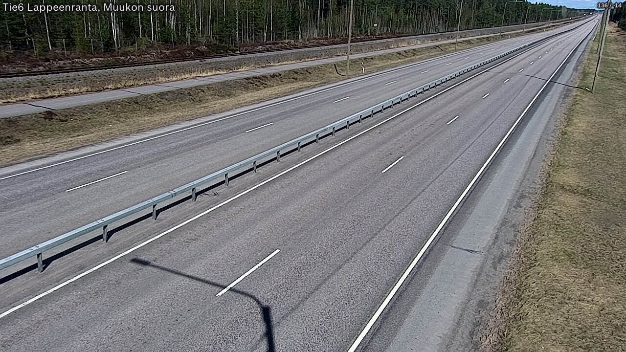 Weather Camera Image Tie 6 Villmanstrand, Muukko rakan, Lappeenranta, Etelä-Karjala