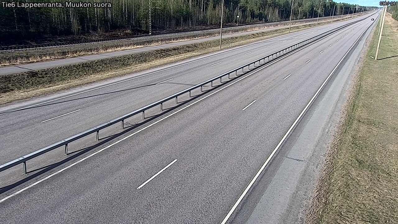 Weather Camera Image Tie 6 Villmanstrand, Muukko rakan, Lappeenranta, Etelä-Karjala