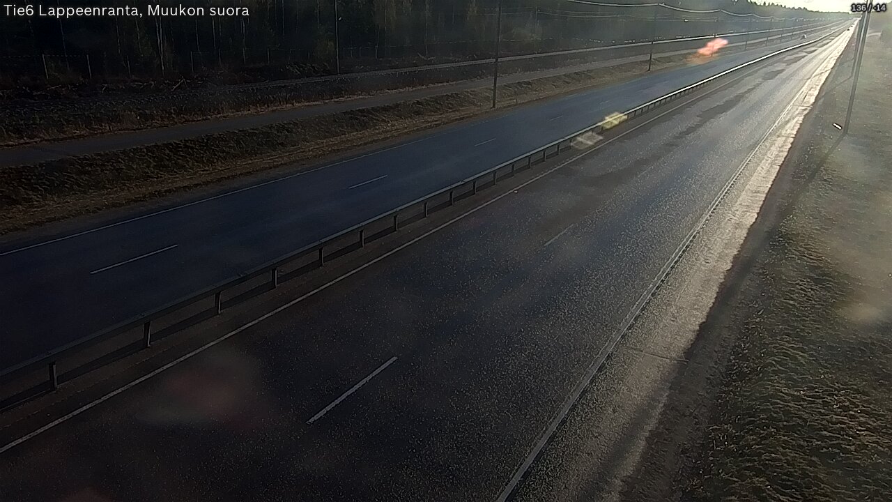 Weather Camera Image Tie 6 Villmanstrand, Muukko rakan, Lappeenranta, Etelä-Karjala