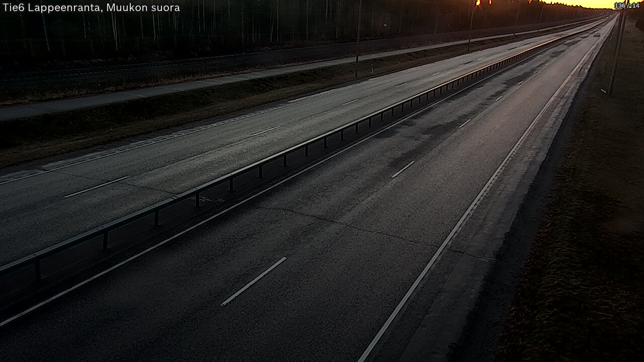 Weather Camera Image Tie 6 Villmanstrand, Muukko rakan, Lappeenranta, Etelä-Karjala