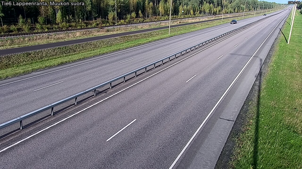 Weather Camera Image Road 6 Lappeenranta, Muukko straight, Lappeenranta, Etelä-Karjala