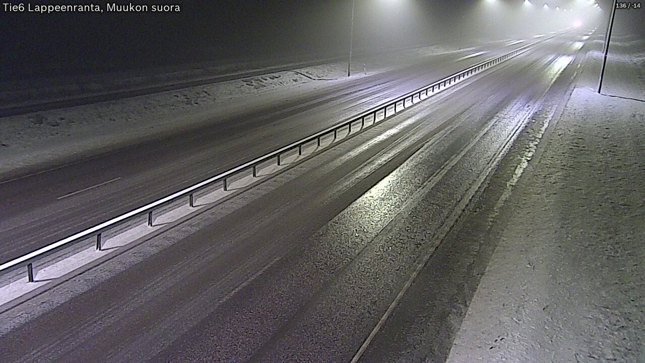 Weather Camera Image Tie 6 Villmanstrand, Muukko rakan, Lappeenranta, Etelä-Karjala