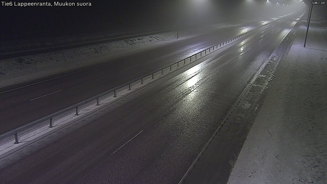 Weather Camera Image Tie 6 Villmanstrand, Muukko rakan, Lappeenranta, Etelä-Karjala