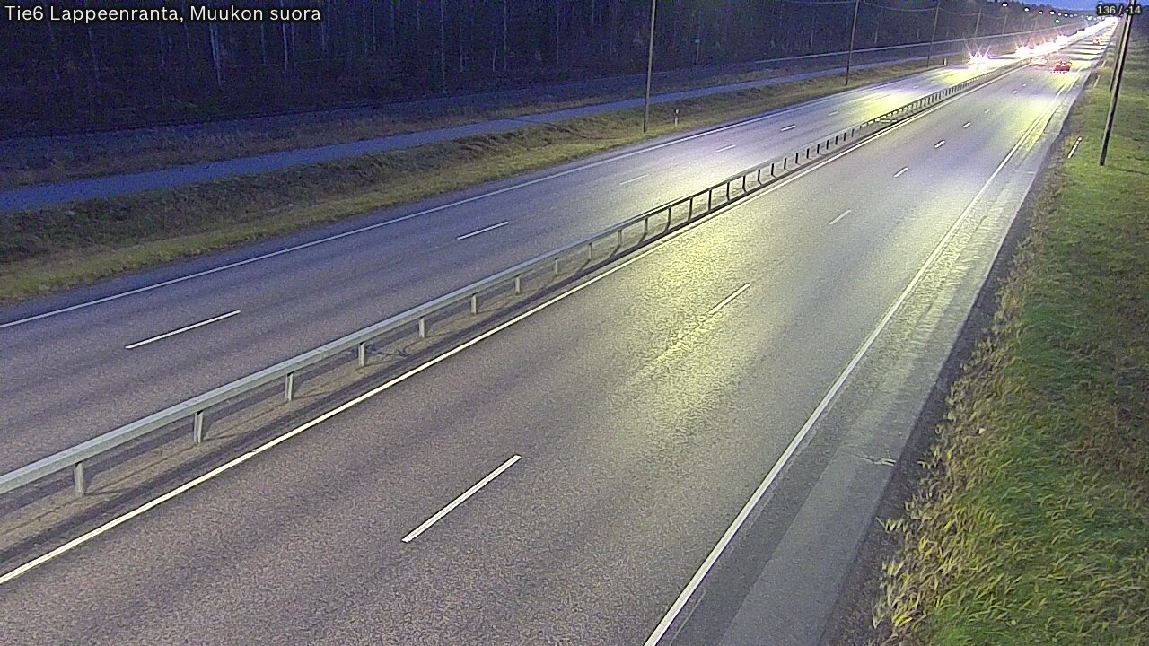 Weather Camera Image Tie 6 Villmanstrand, Muukko rakan, Lappeenranta, Etelä-Karjala