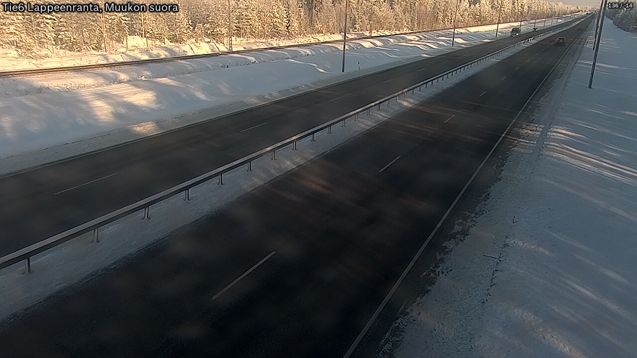 Weather Camera Image Road 6 Lappeenranta, Muukko straight, Lappeenranta, Etelä-Karjala