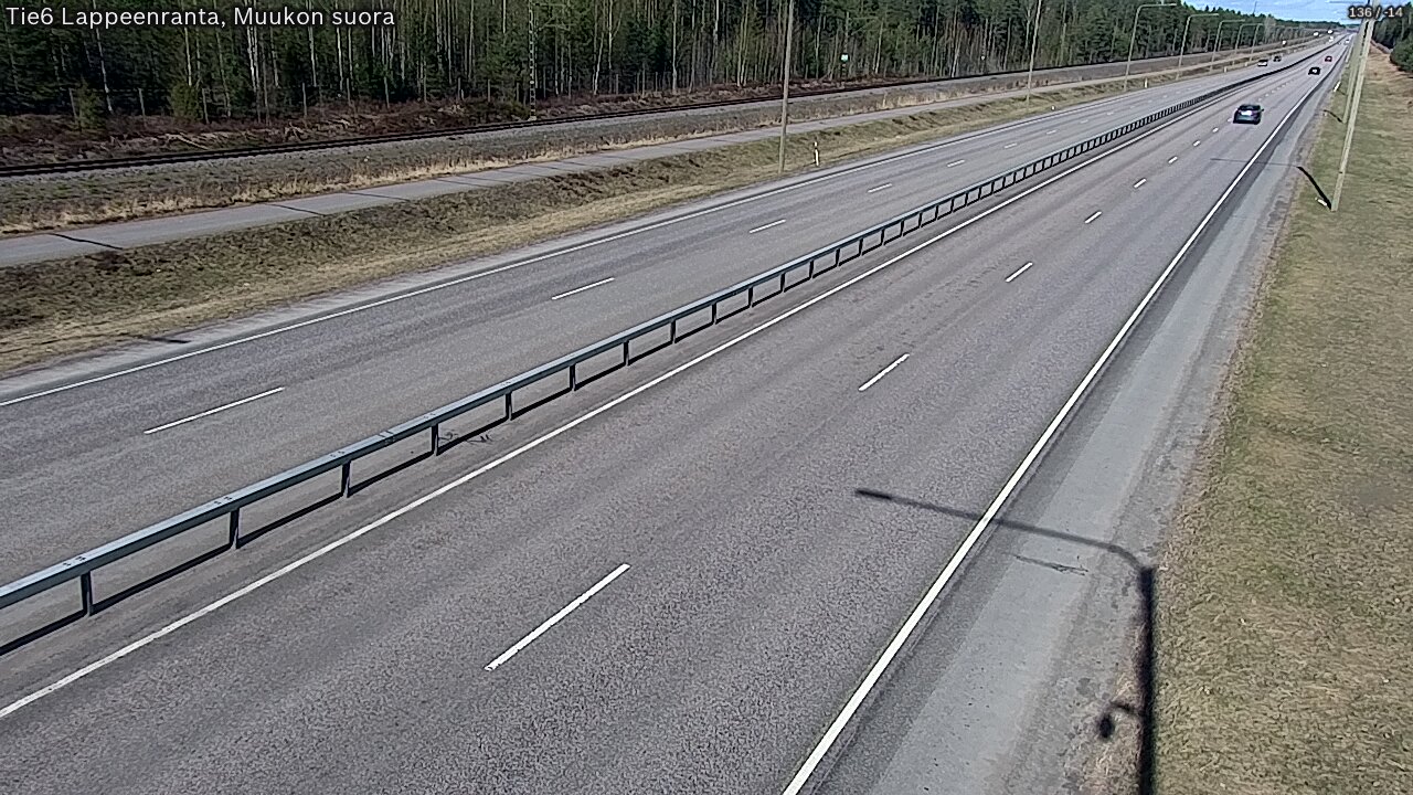 Weather Camera Image Tie 6 Villmanstrand, Muukko rakan, Lappeenranta, Etelä-Karjala