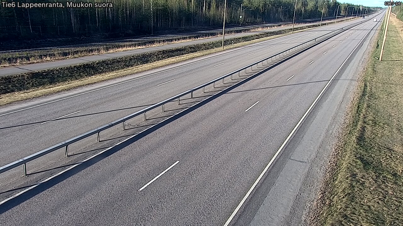 Weather Camera Image Tie 6 Villmanstrand, Muukko rakan, Lappeenranta, Etelä-Karjala