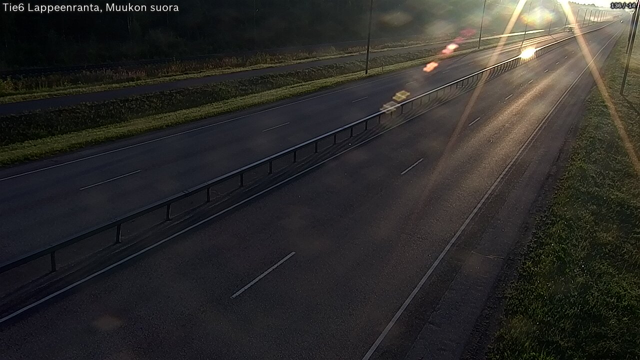 Weather Camera Image Road 6 Lappeenranta, Muukko straight, Lappeenranta, Etelä-Karjala