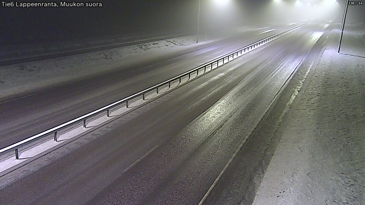 Weather Camera Image Tie 6 Villmanstrand, Muukko rakan, Lappeenranta, Etelä-Karjala