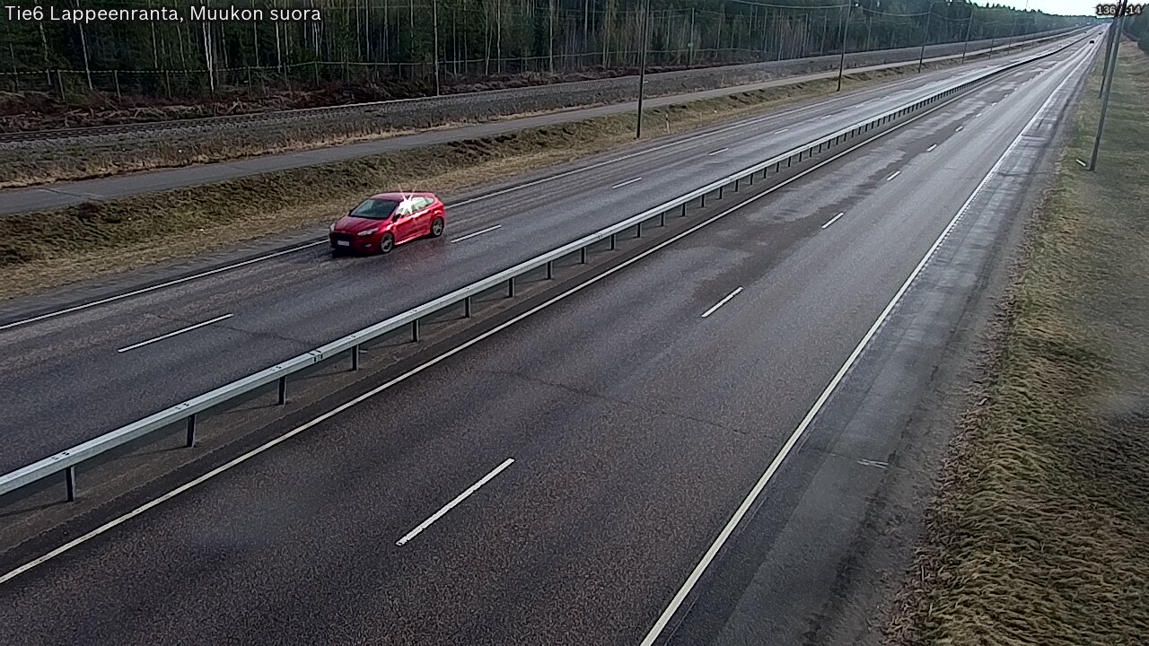 Weather Camera Image Tie 6 Villmanstrand, Muukko rakan, Lappeenranta, Etelä-Karjala