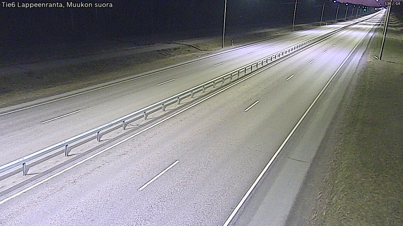 Weather Camera Image Road 6 Lappeenranta, Muukko straight, Lappeenranta, Etelä-Karjala