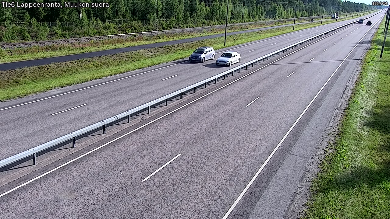 Weather Camera Image Road 6 Lappeenranta, Muukko straight, Lappeenranta, Etelä-Karjala