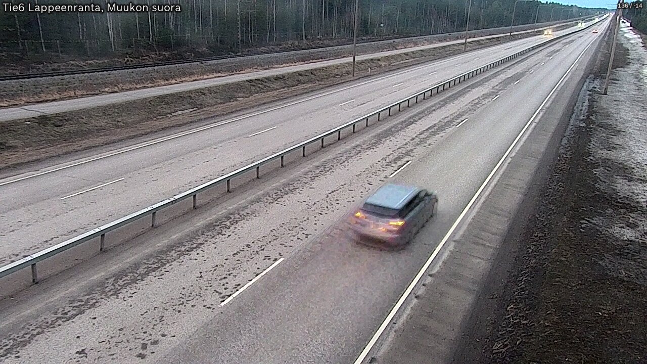 Weather Camera Image Road 6 Lappeenranta, Muukko straight, Lappeenranta, Etelä-Karjala