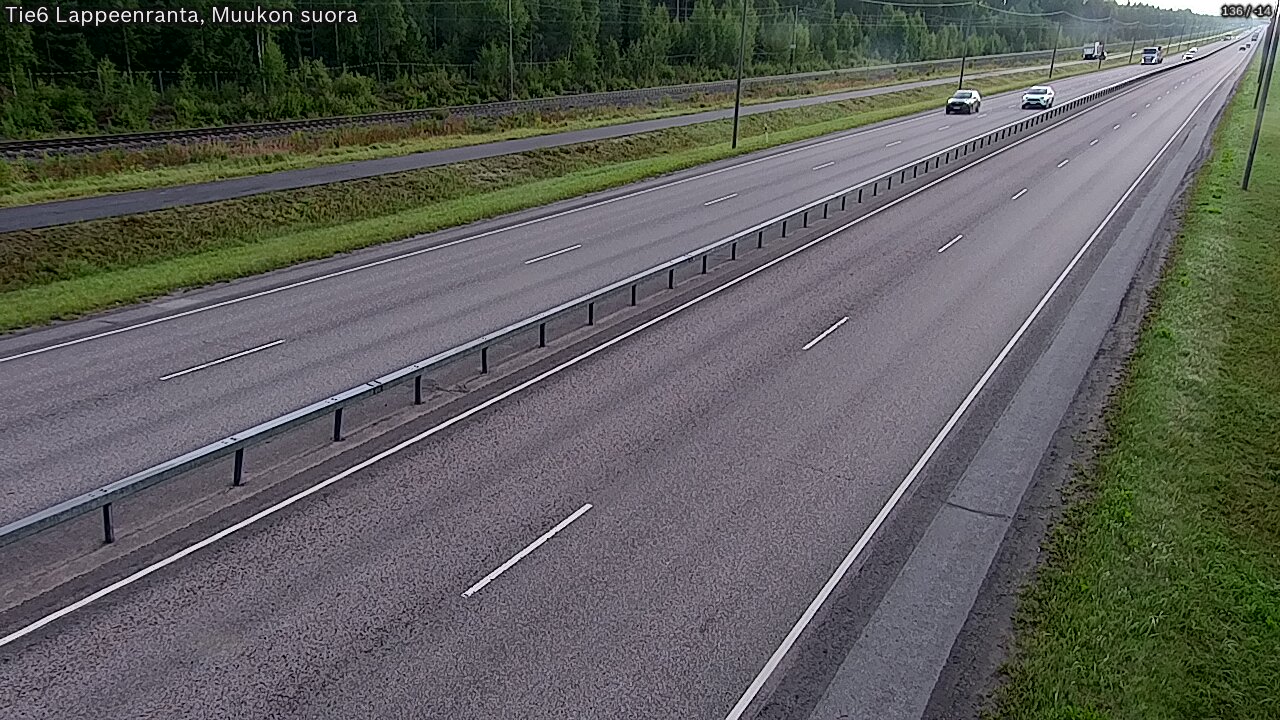 Weather Camera Image Road 6 Lappeenranta, Muukko straight, Lappeenranta, Etelä-Karjala