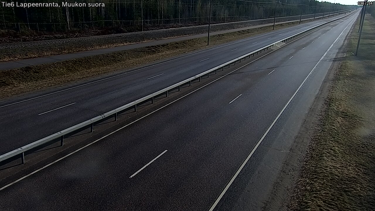 Weather Camera Image Tie 6 Villmanstrand, Muukko rakan, Lappeenranta, Etelä-Karjala