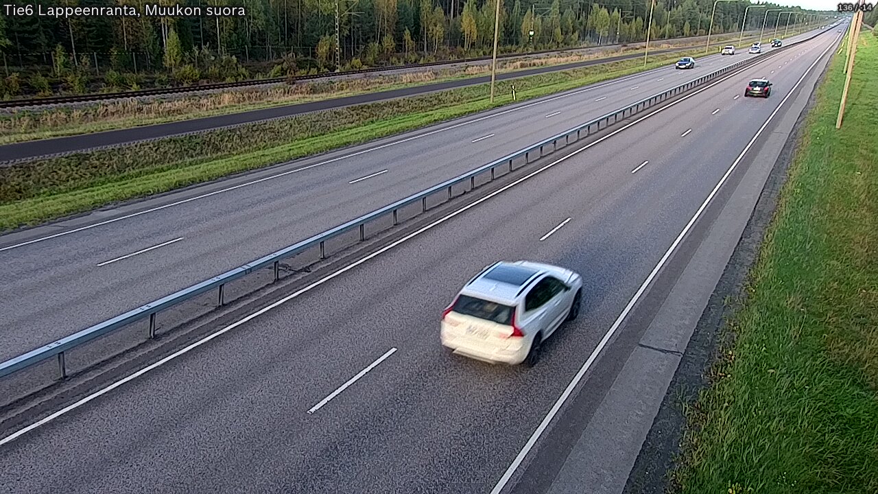 Weather Camera Image Road 6 Lappeenranta, Muukko straight, Lappeenranta, Etelä-Karjala
