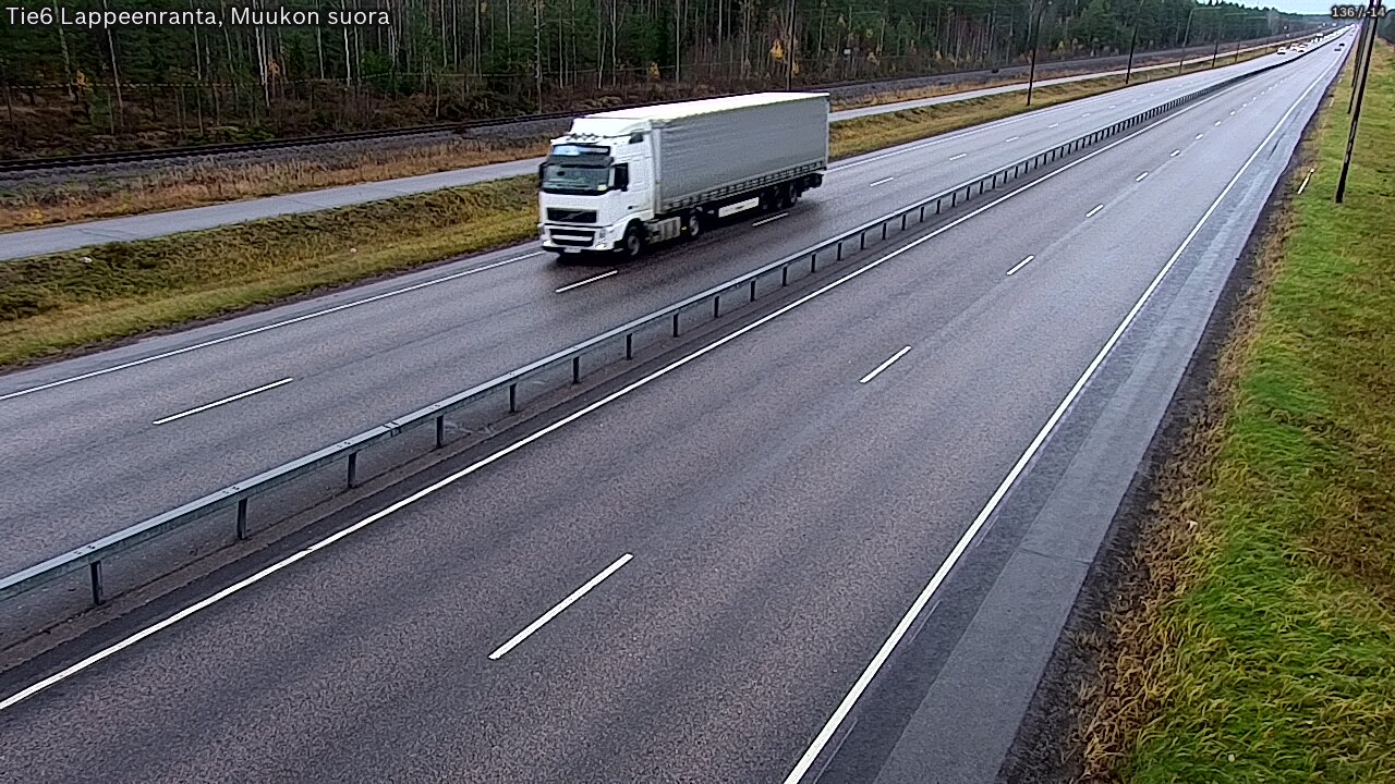 Weather Camera Image Road 6 Lappeenranta, Muukko straight, Lappeenranta, Etelä-Karjala