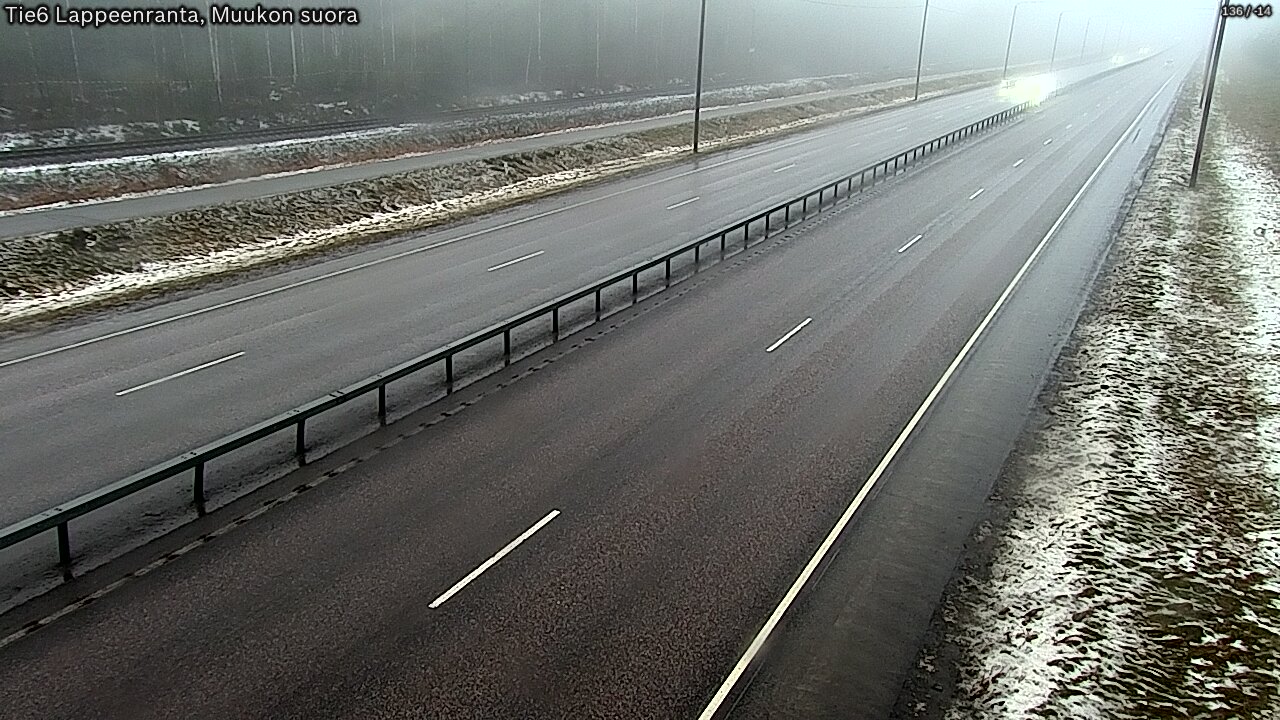 Weather Camera Image Tie 6 Villmanstrand, Muukko rakan, Lappeenranta, Etelä-Karjala
