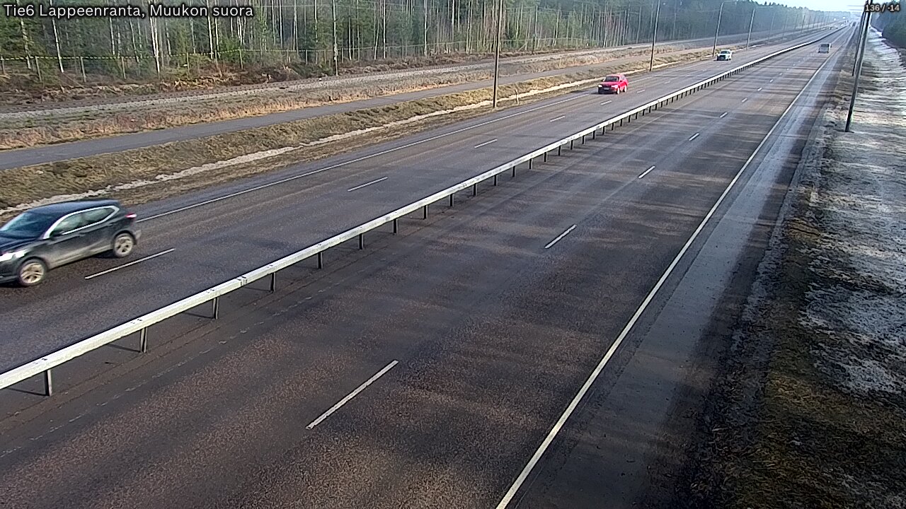 Weather Camera Image Road 6 Lappeenranta, Muukko straight, Lappeenranta, Etelä-Karjala