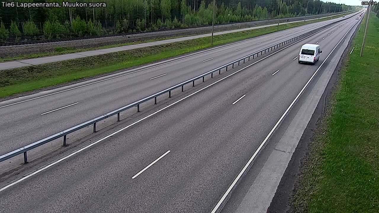 Weather Camera Image Road 6 Lappeenranta, Muukko straight, Lappeenranta, Etelä-Karjala