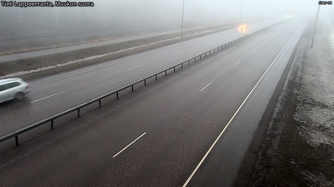 Weather Camera Image Road 6 Lappeenranta, Muukko straight, Lappeenranta, Etelä-Karjala