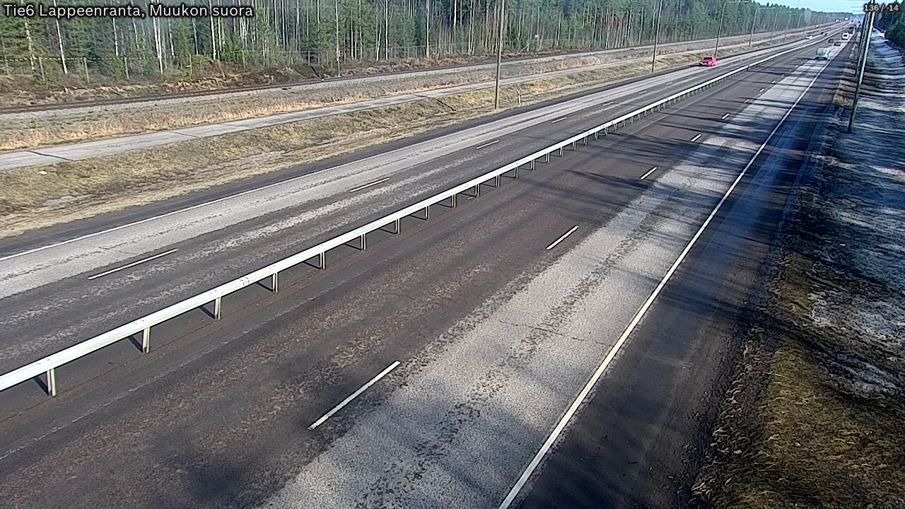 Weather Camera Image Road 6 Lappeenranta, Muukko straight, Lappeenranta, Etelä-Karjala