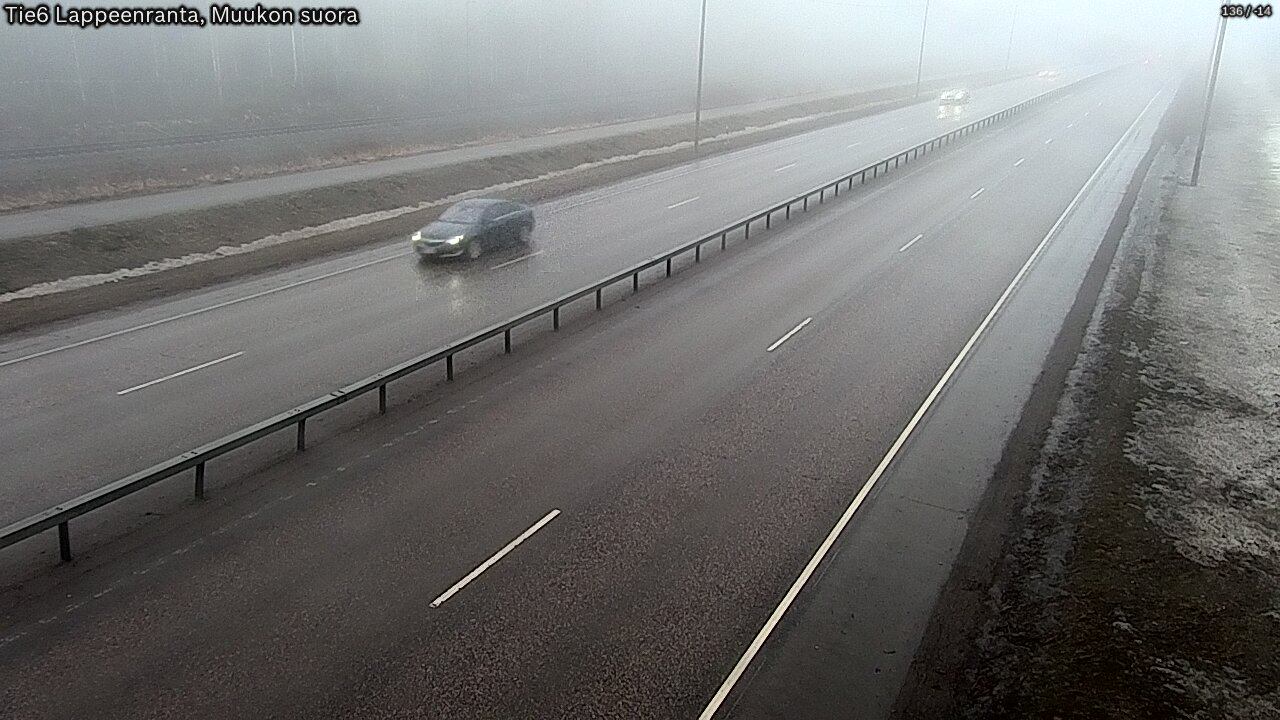 Weather Camera Image Road 6 Lappeenranta, Muukko straight, Lappeenranta, Etelä-Karjala