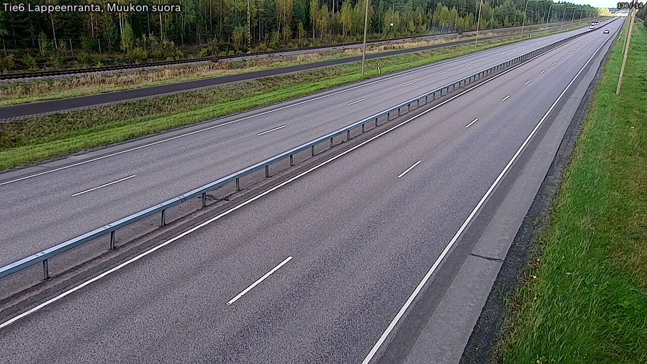 Weather Camera Image Road 6 Lappeenranta, Muukko straight, Lappeenranta, Etelä-Karjala