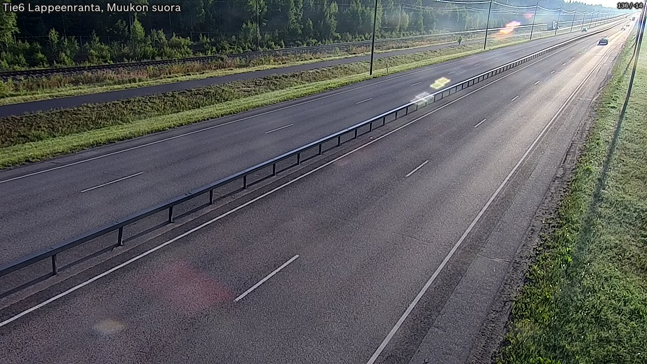 Weather Camera Image Road 6 Lappeenranta, Muukko straight, Lappeenranta, Etelä-Karjala
