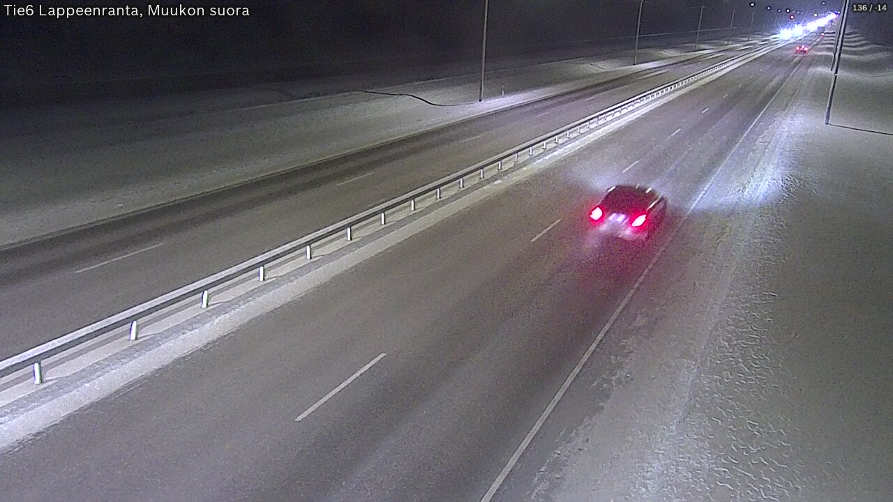 Weather Camera Image Road 6 Lappeenranta, Muukko straight, Lappeenranta, Etelä-Karjala