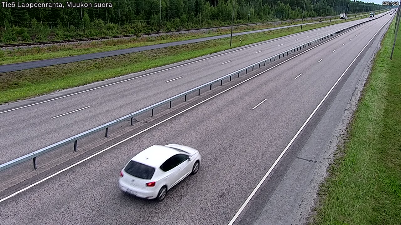 Weather Camera Image Road 6 Lappeenranta, Muukko straight, Lappeenranta, Etelä-Karjala