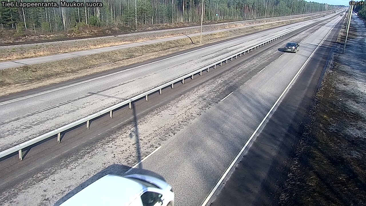 Weather Camera Image Road 6 Lappeenranta, Muukko straight, Lappeenranta, Etelä-Karjala