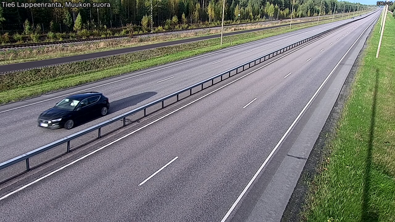 Weather Camera Image Road 6 Lappeenranta, Muukko straight, Lappeenranta, Etelä-Karjala