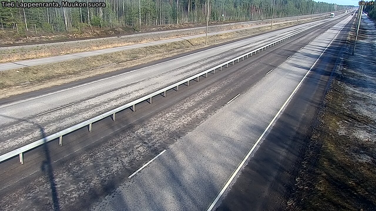 Weather Camera Image Road 6 Lappeenranta, Muukko straight, Lappeenranta, Etelä-Karjala
