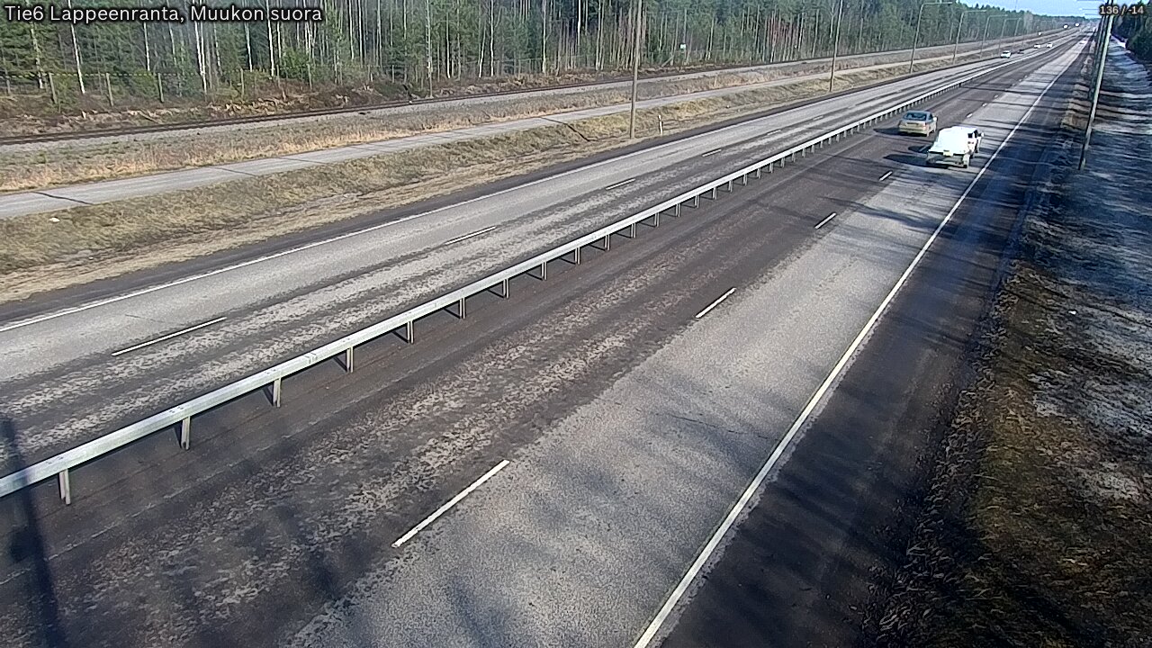 Weather Camera Image Road 6 Lappeenranta, Muukko straight, Lappeenranta, Etelä-Karjala