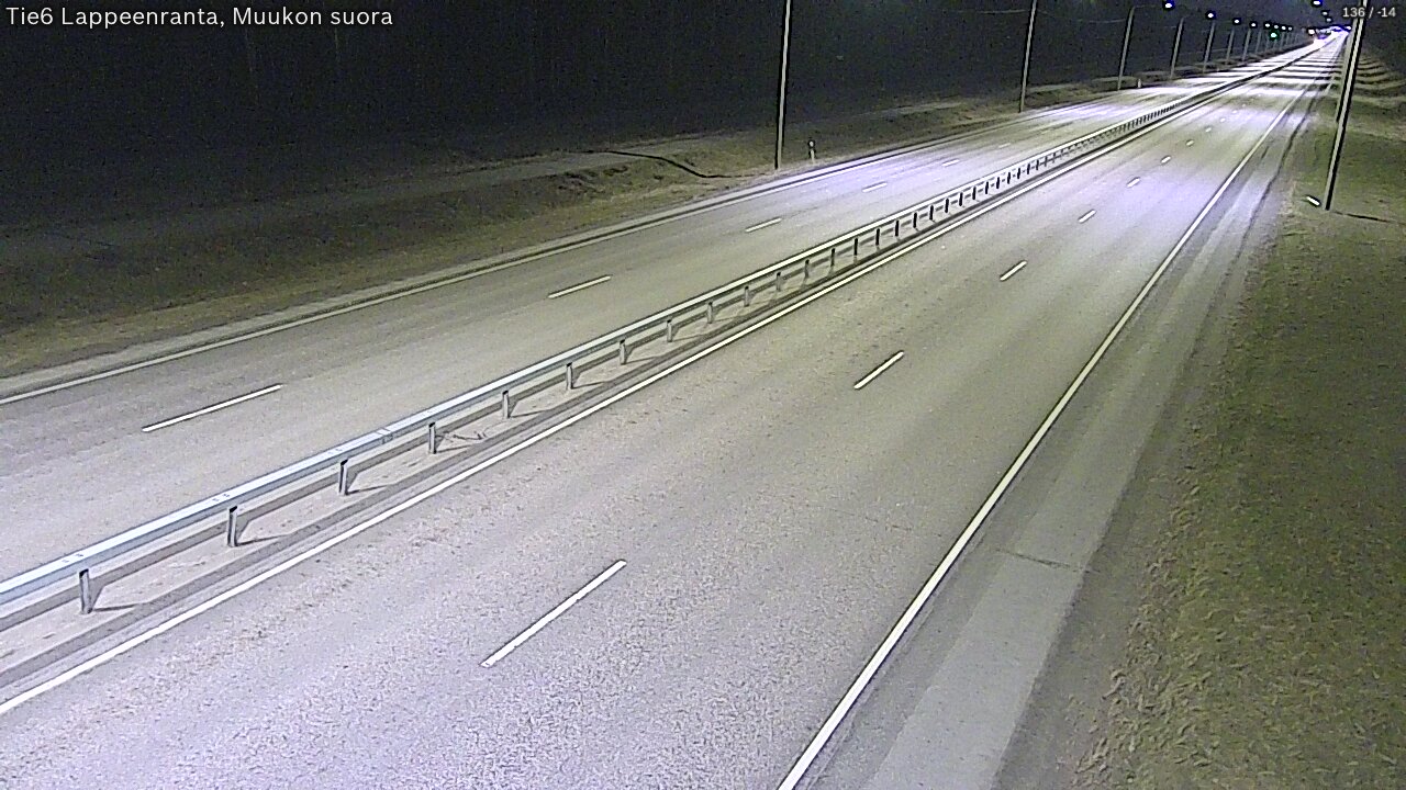 Weather Camera Image Road 6 Lappeenranta, Muukko straight, Lappeenranta, Etelä-Karjala